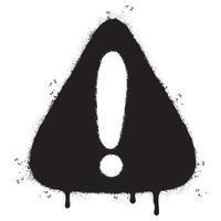 Spray Painted Graffiti warning icon Sprayed isolated with a white background. vector