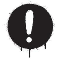 Spray Painted Graffiti warning icon Sprayed isolated with a white background. vector