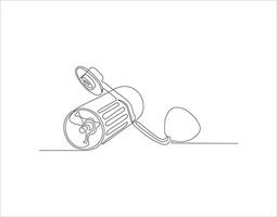 Continuous Line Drawing Of Manual Coffee Grinder. One Line Of Coffee Grinder. Grinder Continuous Line Art. Editable Outline. vector