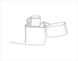 Continuous Line Drawing Of Lighter. One Line Of Lighter. Lighter Continuous Line Art. Editable Outline. vector