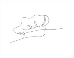 Continuous Line Drawing Of Chef Hat. One Line Of Chef Hat. Chef Hat Continuous Line Art. Editable Outline. vector