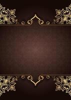 luxury brown background, with gold mandala ornaments vector