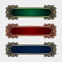 vintage border ornament, 3 color variants vector