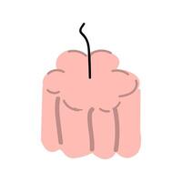 Trendy candle, hand made concept vector