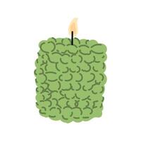 Trendy candle, hand made concept vector