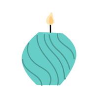 Trendy candle, hand made concept vector