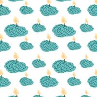 Aromatherapy Seamless Pattern with Candles vector