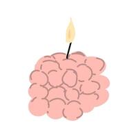 Trendy candle, hand made concept vector