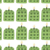 Aromatherapy Seamless Pattern with Candles vector