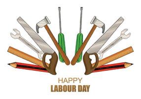 1st may happy labour day celebration card background vector