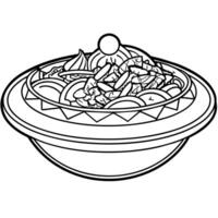 Gyro food outline illustration digital coloring book page line art drawing vector