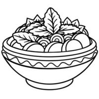 Gyro food outline illustration digital coloring book page line art drawing vector