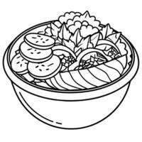 Gyro food outline illustration digital coloring book page line art drawing vector