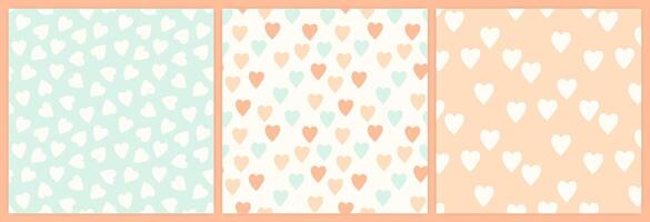 Abstract shapes seamless pattern set in a muted pastel color palette. vector