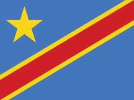 Flag of the Democratic Republic of the Congo vector