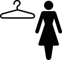 womens changing room public facility iso symbol vector