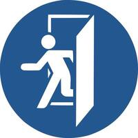 keep the emergency door clear iso symbol vector