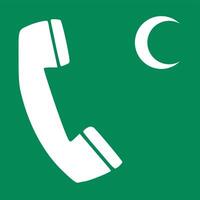 emergency telephone iso symbol vector