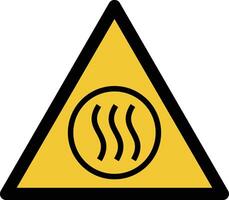 hot content iso warning symbol vector