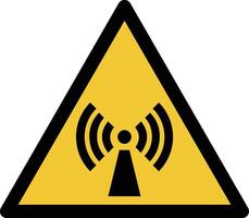 non ionizing radiation iso warning symbol vector