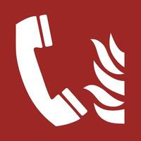 Fire emergency telephone vector