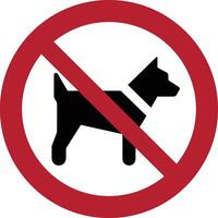 no dogs iso prohibition symbol vector