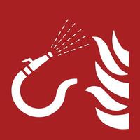 fire hose with nozzle iso symbol vector