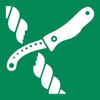 Liferaft knife iso symbol vector