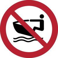 no personal water craft iso prohibition symbol vector