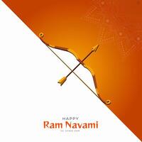 feliz publicación en las redes sociales del festival ram navami de la india vector