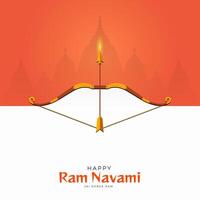 feliz publicación en las redes sociales del festival ram navami de la india vector