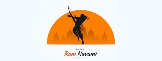 feliz publicación en las redes sociales del festival ram navami de la india vector