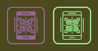 icono de código qr vector