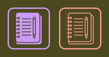 Notebook And Pen Icon vector