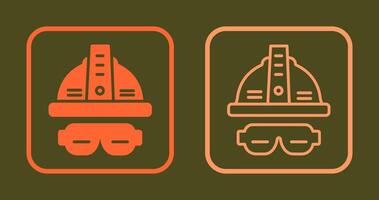 Glasses And Helmet Icon vector