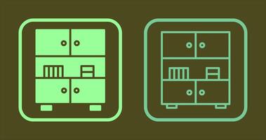 Table with Shelves Icon vector