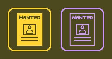 Wanted Poster Icon vector