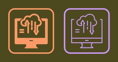 icono de transferencia de datos vector