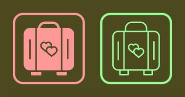 Lover Suitcase Icon vector