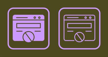 Block Website Icon vector