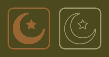 Moon and Star Icon vector