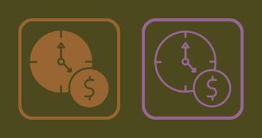 el tiempo es dinero icono vector