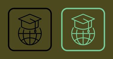 icono de educación global vector