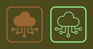 icono de computación en la nube vector