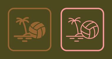 playa vóleibol icono vector