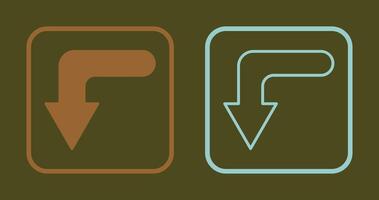 Turn Down Icon vector