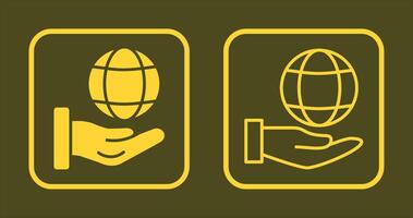 Global Hand Icon vector