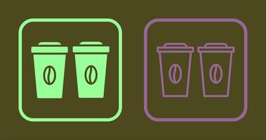 Two Coffees Icon vector