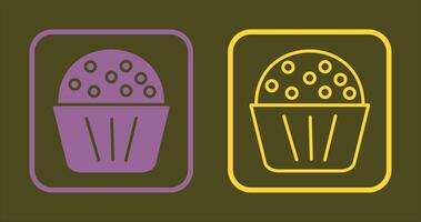 icono de muffin de chocolate vector