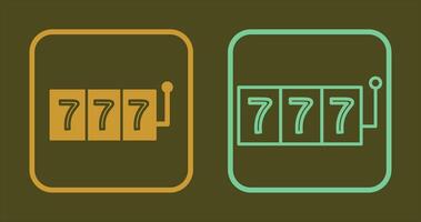 Slot Machine with Sevens Icon vector